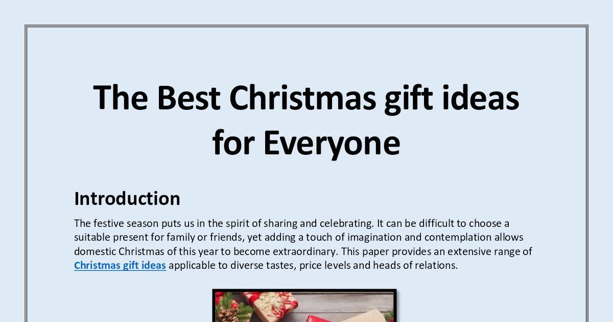 The Best Christmas gift ideas for Everyone | DocHub