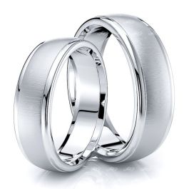 Sleek Classic 6mm Matching His and Hers Wedding Band Set