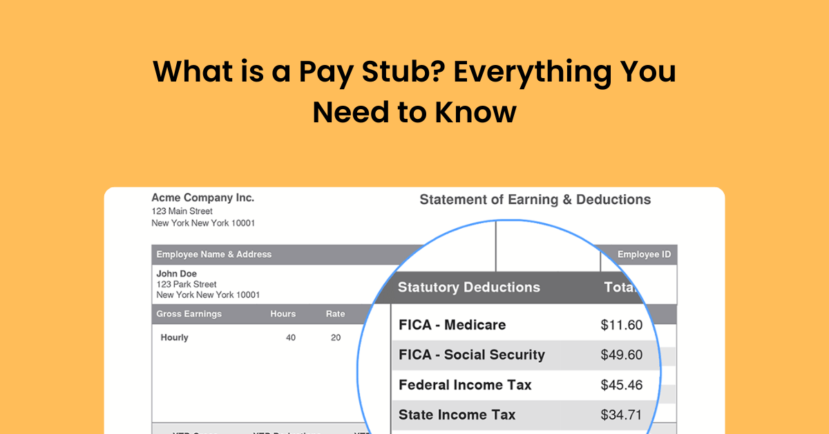 What is a Pay Stub? Everything You Need to Know | Online Pay Stub Generator