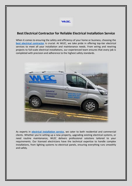 Best Electrical Contractor for Reliable Electrical Installation Service.pdf | Free Download