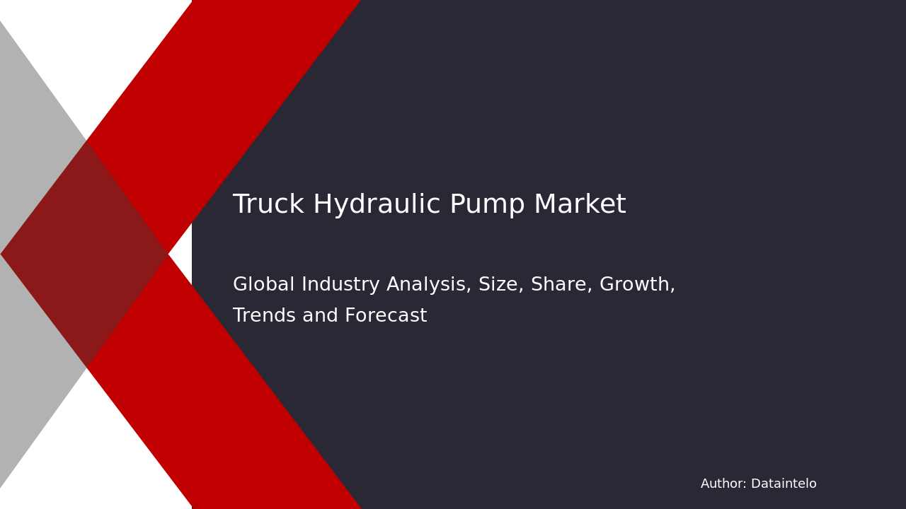 Request For Sample of Truck Hydraulic Pump Market Research Report 2032