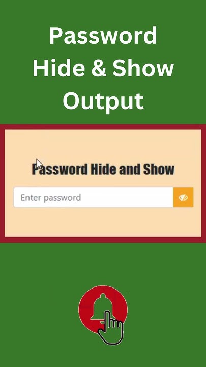 Password Hide & Show in Javascript - YouTube