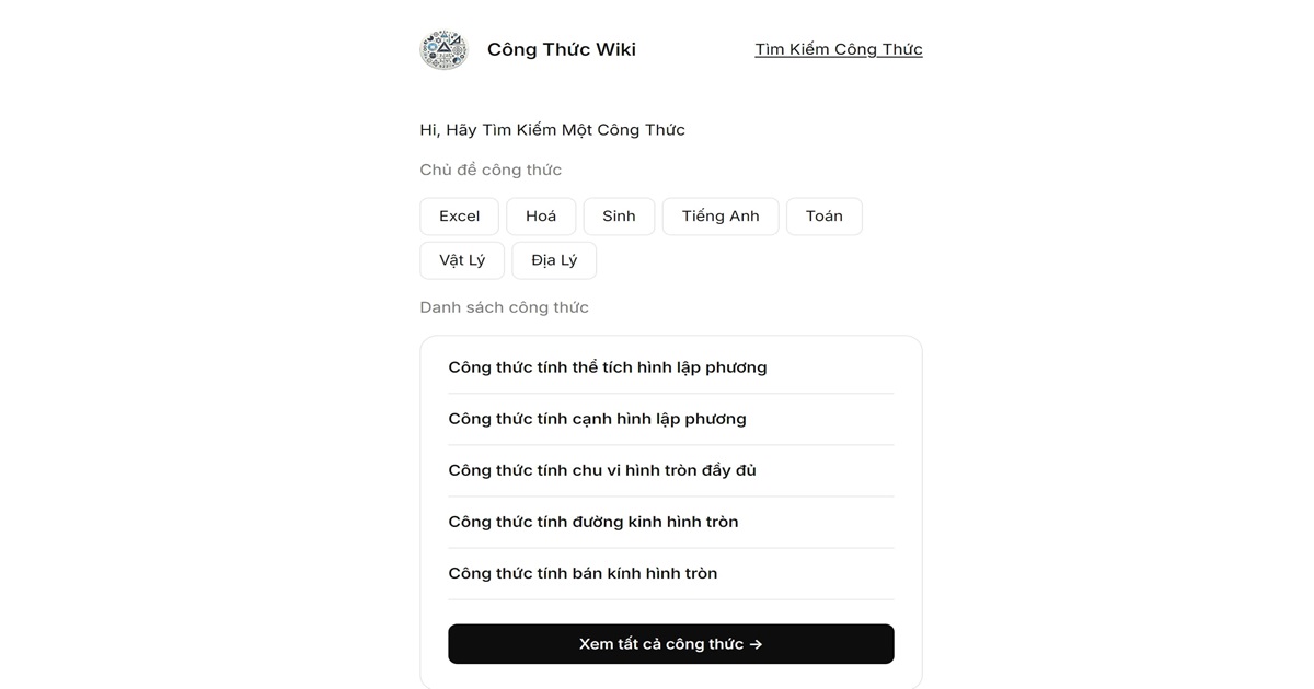 Công Thức Wiki Hi Hãy Tìm Kiếm Một Công Thức Cover Image