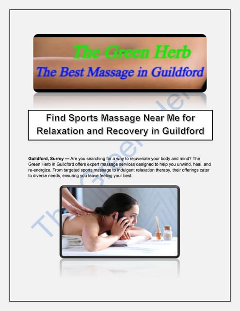 Find Sports Massage Near Me for Relaxation and Recovery in Guildford.pdf