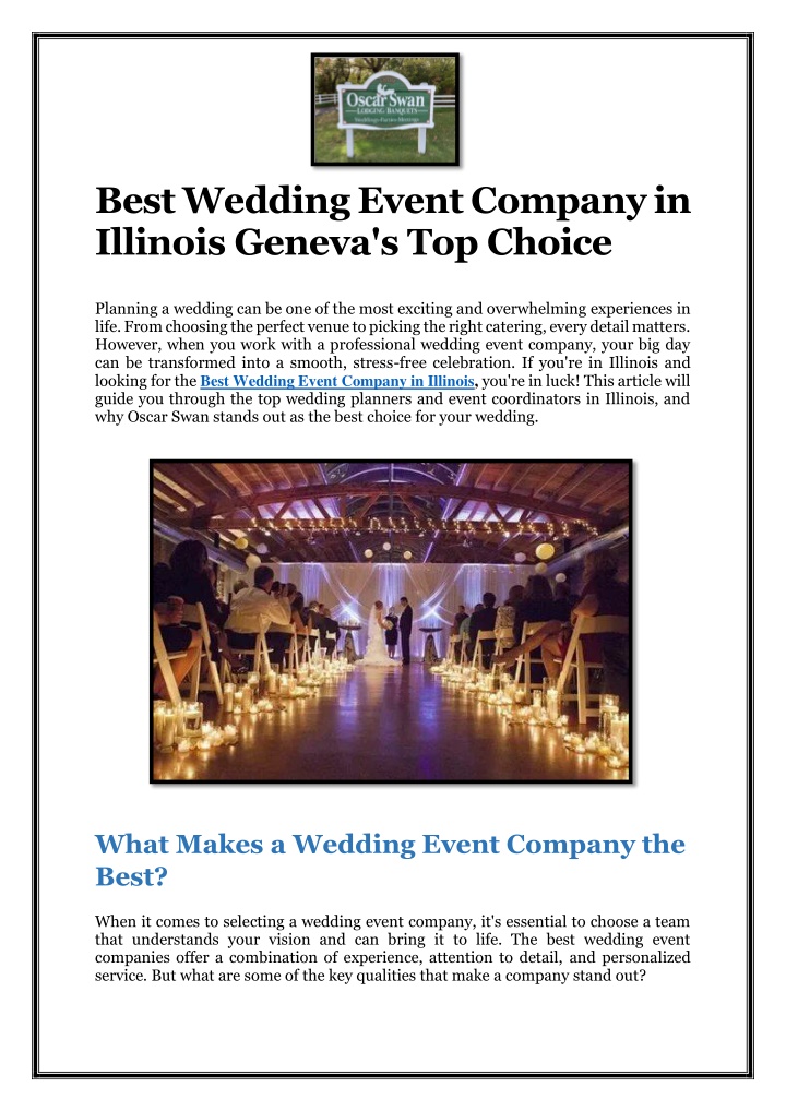 PPT - Best Wedding Event Company in Illinois  Geneva's Top Choice PowerPoint Presentation - ID:13906633