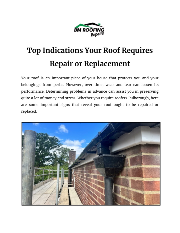 PPT - Top Indications Your Roof Requires Repair or Replacement PowerPoint Presentation - ID:13943728