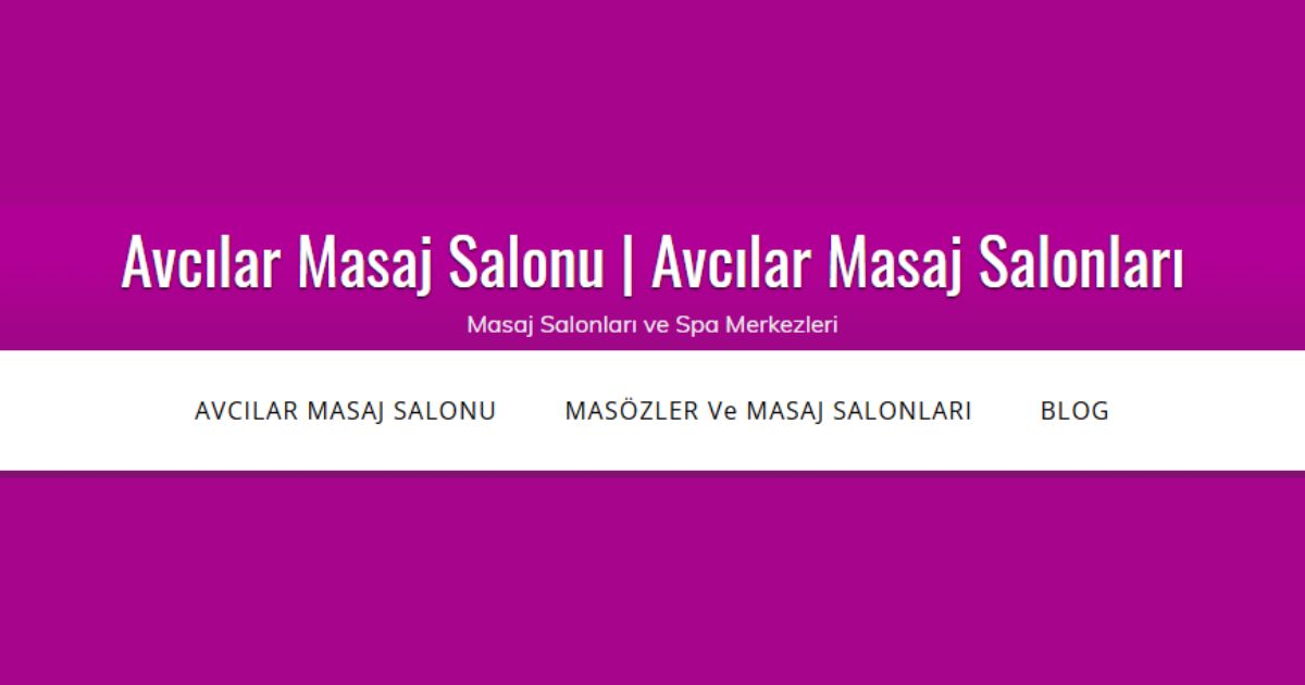 Avcılar Masaj Spa Salonu Cover Image