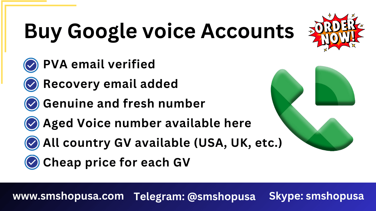 Buy Google Voice Accounts | 100% USA Free Number