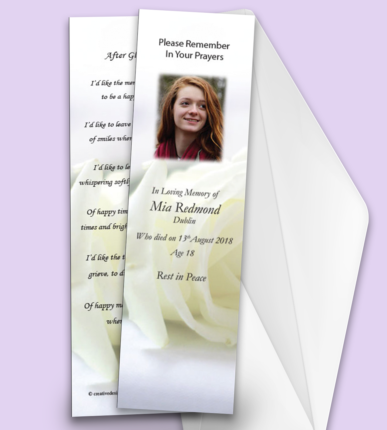 Memorial Bookmarks | In Loving Memory Bookmarks | Free Delivery