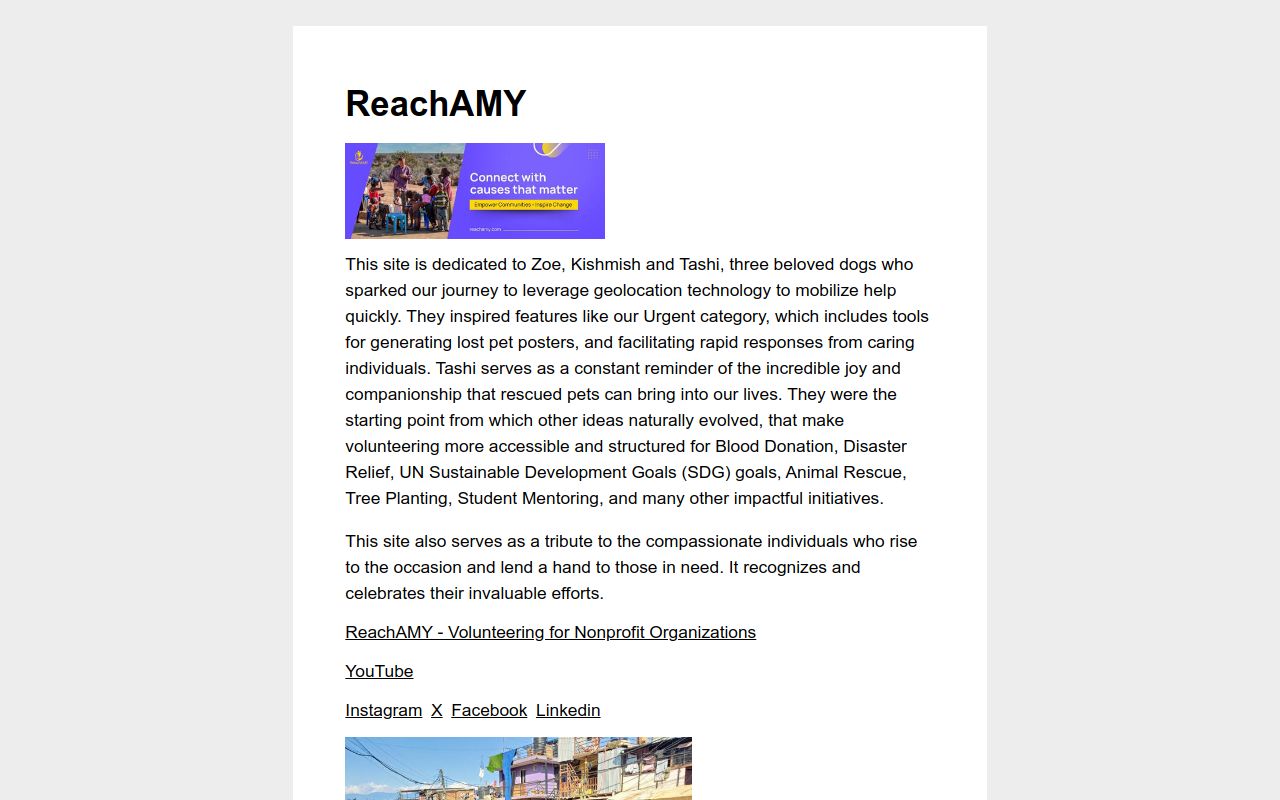 ReachAMY - Blood Donation Volunteer