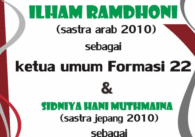 Formasi FIB UI | Ketua Terpilih Formasi 2012: Misi dan Visi Baru untuk Meningkatkan Organisasi