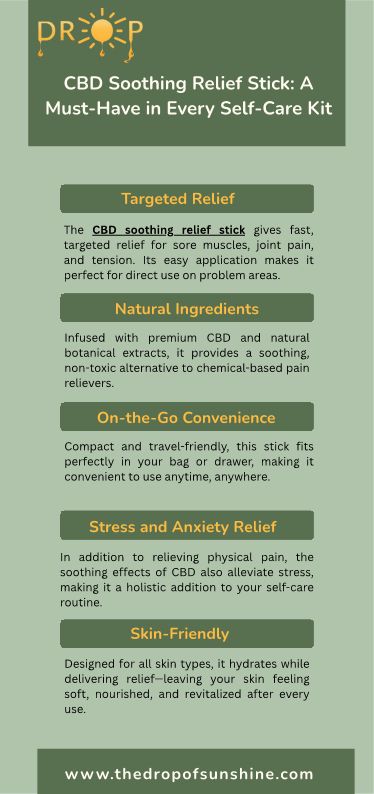 CBD Soothing Relief Stick: A Must-Have In Every Self-Care Kit